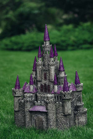 Beautiful medieval handmade castle. Made of papier-macheの写真素材