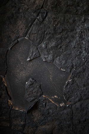 Detail of a wall destroyed by fireの写真素材