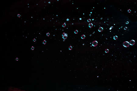 Bubbles on black backgroundの写真素材