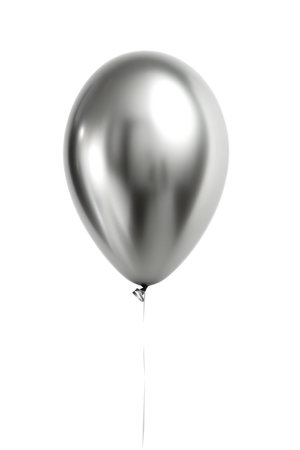 Big helium inflatable latex balloon isolated on white background. Generative AIの素材