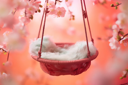 Beautiful floral digital backdrop for newborn babyの素材