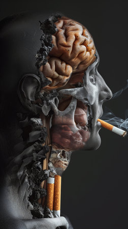 Creative Concept of Cigarettes Affecting Human Lungsの素材