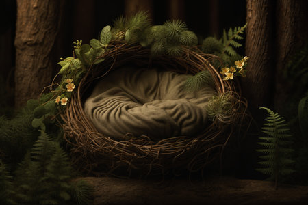 Enchanted Forest Nest with Soft Blanketの素材