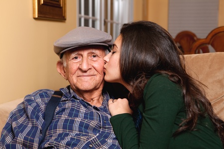 Grandfather and Granddaughter Family Lifestyleの写真素材