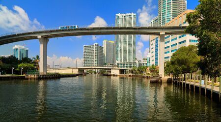 Downtown Miami River Cityscape