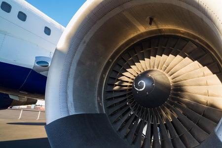 Close up view of a Boeing 757 passenger airliner 