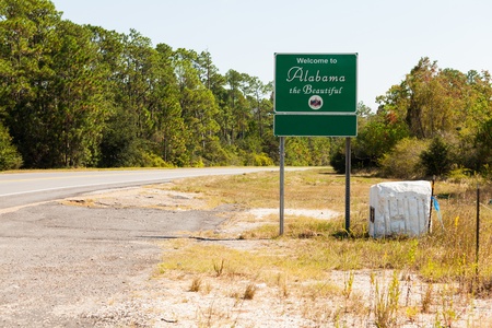 Welcome to Alabama state sign の写真素材