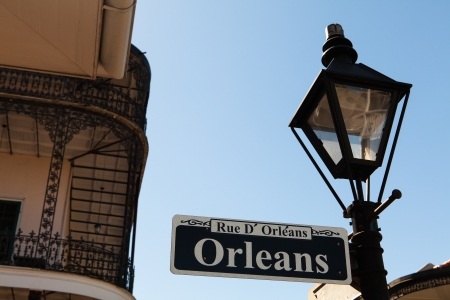 Orleans street sign in the French Quarter in New Orleans, Louisiana の写真素材