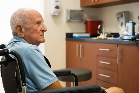 old man in a doctor office setting の写真素材