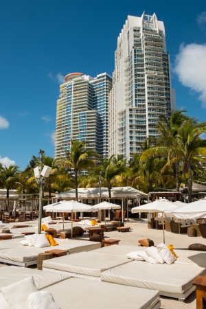 South Beach resort life in Miami Beach の写真素材