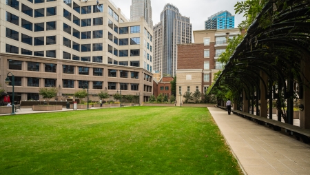 Uptown Charlotte, North Carolina cityscape の写真素材