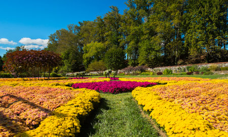 ASHEVILLE, NORTH CAROLINA OCTOBER 11: The Biltmore House and Gardens, a popular tourist attraction, built by industrialist George Vanderbilt in 1895 is America's largest home in Asheville on October 10, 2013.のeditorial素材