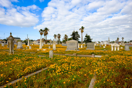 GALVESTON, TEXAS USA - MAY 6, 2014: Many of Galveston's historic dignitaries are buried in the Episcopal Cemetery.のeditorial素材