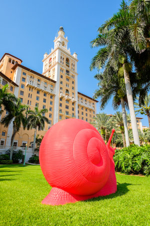 CORAL GABLES, FL USA - MAY 23, 2014: The historic and luxurious Spanish style Biltmore Hotel built in 1925 located in Coral Gables.のeditorial素材
