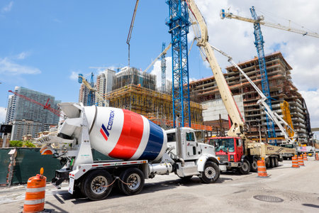 MIAMI, FL USA - JUNE 21, 2014  The Brickell City Centre construction project underway in downtown Miami scheduled to be completed in 2016 のeditorial素材