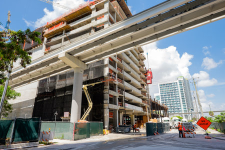 MIAMI, FL USA - JUNE 21, 2014  The Brickell City Centre construction project underway in downtown Miami scheduled to be completed in 2016 のeditorial素材