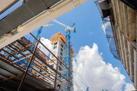 MIAMI, FL USA - JUNE 21, 2014  The Brickell City Centre construction project underway in downtown Miami scheduled to be completed in 2016 のeditorial素材