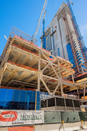 Miami, Fl USA - January 28, 2015: The Brickell City Centre construction project underway in downtown Miami scheduled to be completed in 2016.のeditorial素材