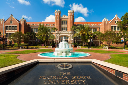Tallahassee FL USA  October 10 2010: The beautiful red brick administration building of the Florida State University.のeditorial素材