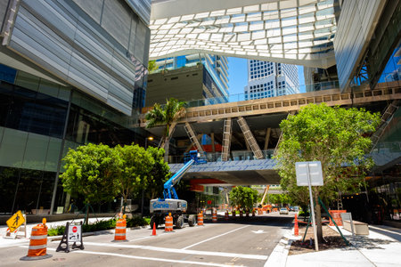 Miami, Fl USA - June 22, 2016: The Brickell City Centre construction project nearing completion in the popular downtown Brickell area.のeditorial素材