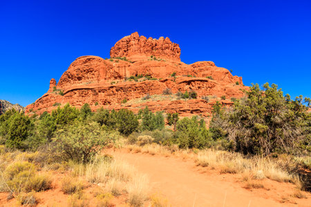 The natural beauty of the red rock canyons and sandstone of Sedona in Arizona.のeditorial素材