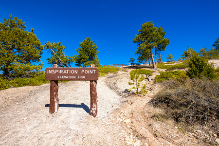 Beautiful Inspiration Point in  Bryce Canyon National Park in Utah.の写真素材