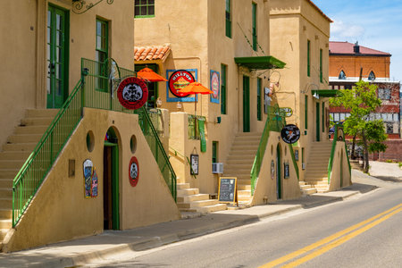 Jerome, Arizona USA - April 27, 2017: Cityscape view of the downtown area of this popular small mountain town located in Yavapai County.のeditorial素材