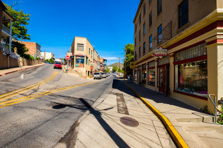 Jerome, Arizona USA - April 27, 2017: Cityscape view of the downtown area of this popular small...