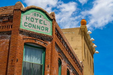 Jerome, Arizona USA - April 27, 2017: The historic Hotel Connor is a popular tourist destination in...