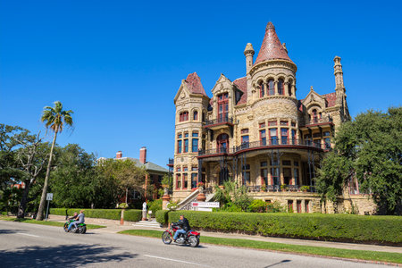 Galveston, Texas USA - November 3, 2019: The famous Bishop's Palace in Galveston was built by Colonel Walter Gresham and architect Nicholas Clayton; the extravagantly decorated house is a Victorian adaptation of the classic Renaissance style.のeditorial素材