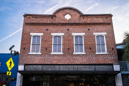 Charleston, South Carolina USA - May 2, 2022: Vintage retail commercial building located in the historic downtown district on King Street.のeditorial素材