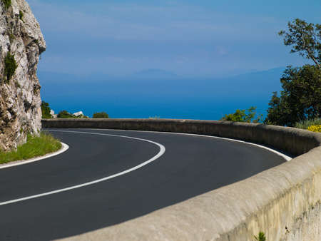 Beautiful scenery of the sea coast in Italy about Minori