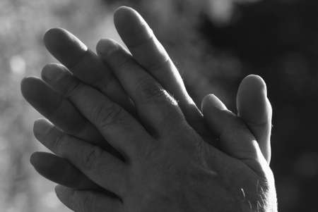 photo hands of the men working at the momentの写真素材
