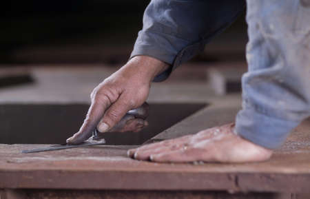 this man's hands at work 