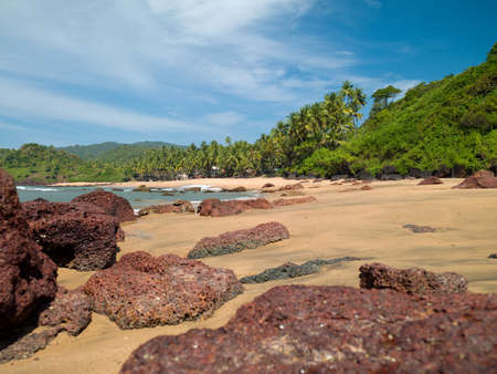 Photo of the beautiful and the beautiful beach of North Goa in Indiaの写真素材