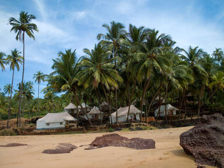 Photo of the beautiful and the beautiful beach of North Goa in Indiaの写真素材