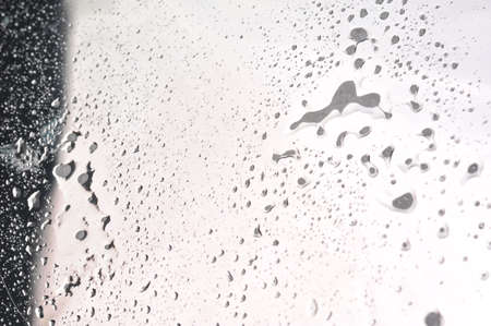 water drops on glass of different shapes