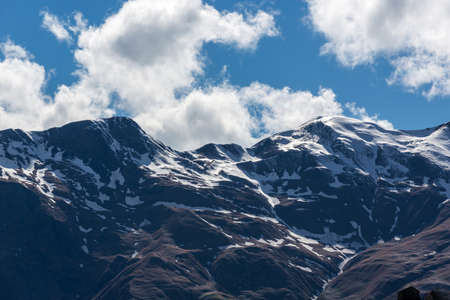 beautiful landscape of high mountains in Georgiaの写真素材