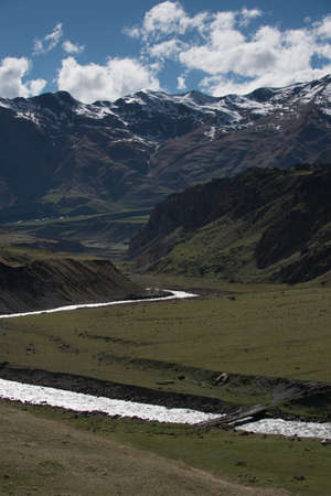 beautiful landscape of high mountains in Georgia
