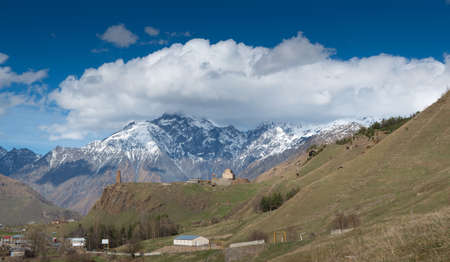 beautiful landscape of high mountains in Georgia
