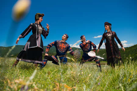National Song and Dance Ensemble of Georgia Erisioni Outdoorsのeditorial素材