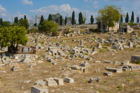 The ancient Jewish cemetery in the city of Sevastopolの写真素材