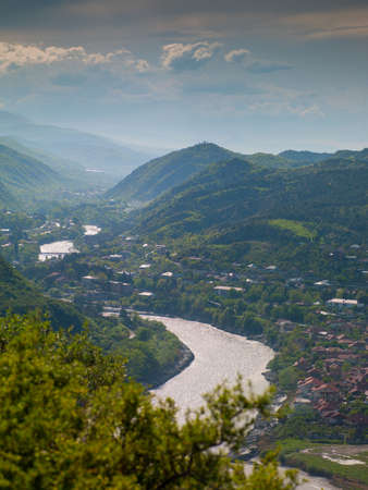 Beautiful scenery of the mountains in the outskirts of Tbilisi. Georgia