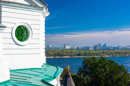 Kiev-Pechersk Lavra against the blue skyの写真素材