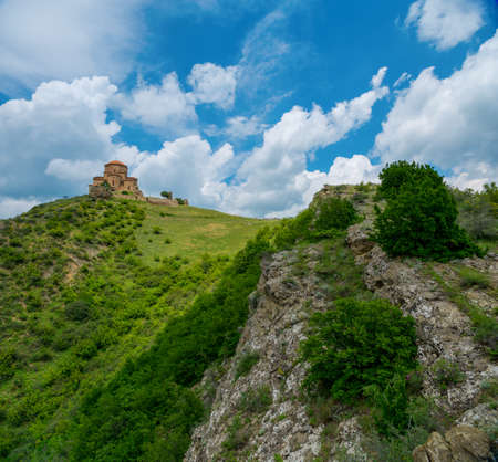 Monastery of Jvari on the mountain in Georgia.の写真素材
