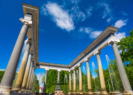 The architecture of the Peterhof Museum-Reserve. Russiaのeditorial素材
