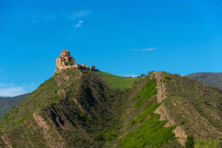 The ancient monastery of Jvari in the mountains. Georgia