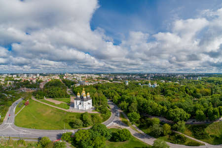 Aerial view of the city of Chernihiv. Ukraineの写真素材