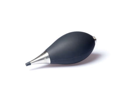 Bulb for blowing off dust from optics on a neutral white background.