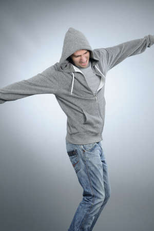 young man jumping
